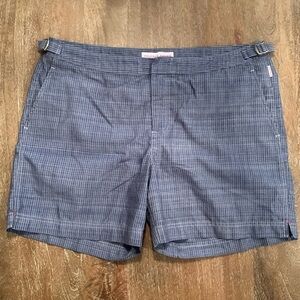 Orlebar Brown Waist 36 Bulldog Bathing Suit in Blue and White